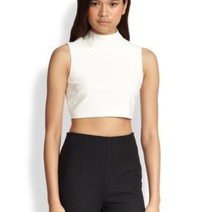 NWT Elizabeth & James white crop top. Sz S